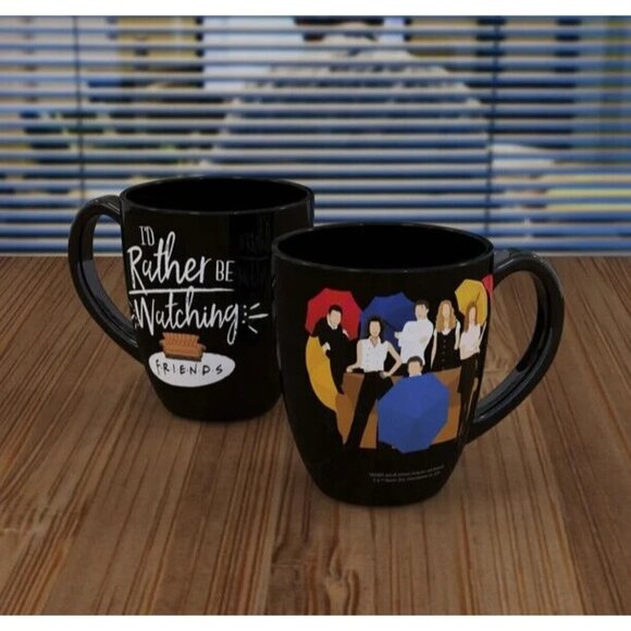 Friends TV Coffee Mug ZAK Cup Black Gift "I'd Rather Be Watching Friends" NEW ! - Picture 5 of 16